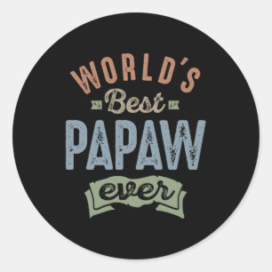 Welten Bestes Papaw Runder Aufkleber