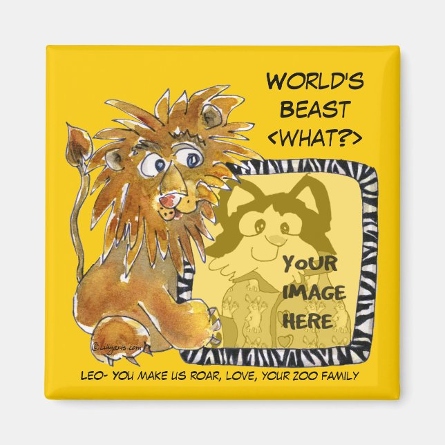 Welten Bestie [Was?] Cartoon Magnet (Vorne)