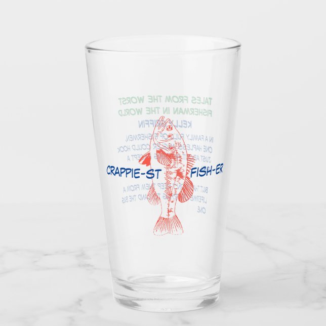 Welten Crappie-st Fish-er Bierglas, Worst Fisher Glas (Vorderseite)