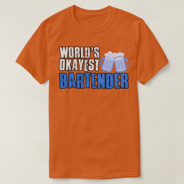 Welten - der beste Barkeeper 9 T-Shirt (Design vorne)