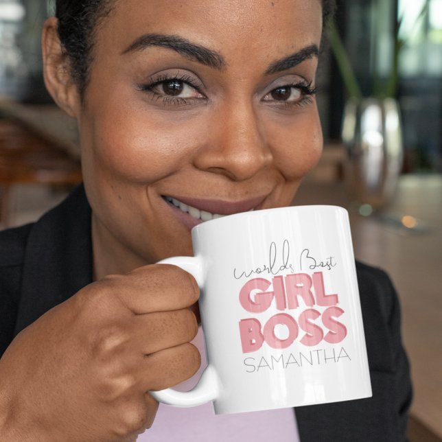 Welten der beste Girl Boss Kaffeetasse (Von Creator hochgeladen)