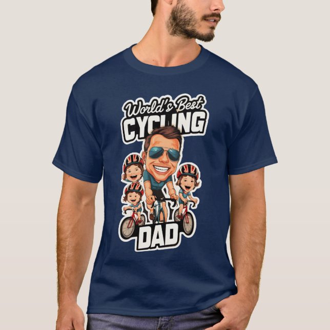 Welten der beste Vater für Radfahrer T-Shirt (Vorderseite)