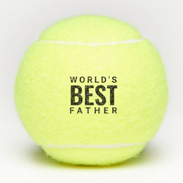 Welten der beste Vater individuell anpassbar Tennisbälle (Vorderseite)