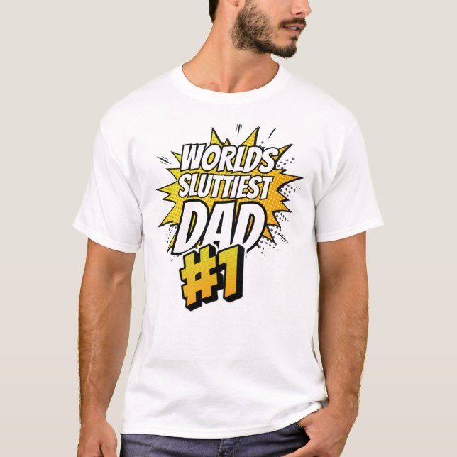 Welten Der kleinste Vater Funny Meme Joke Papa Ges T-Shirt (Vorderseite)