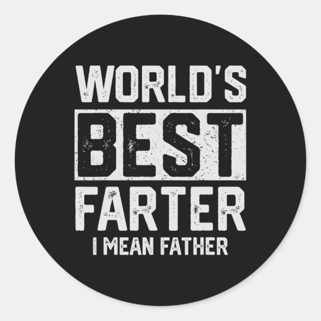 Welten die beste Farter I Gemein Vatermütter Vater Runder Aufkleber (Vorderseite)