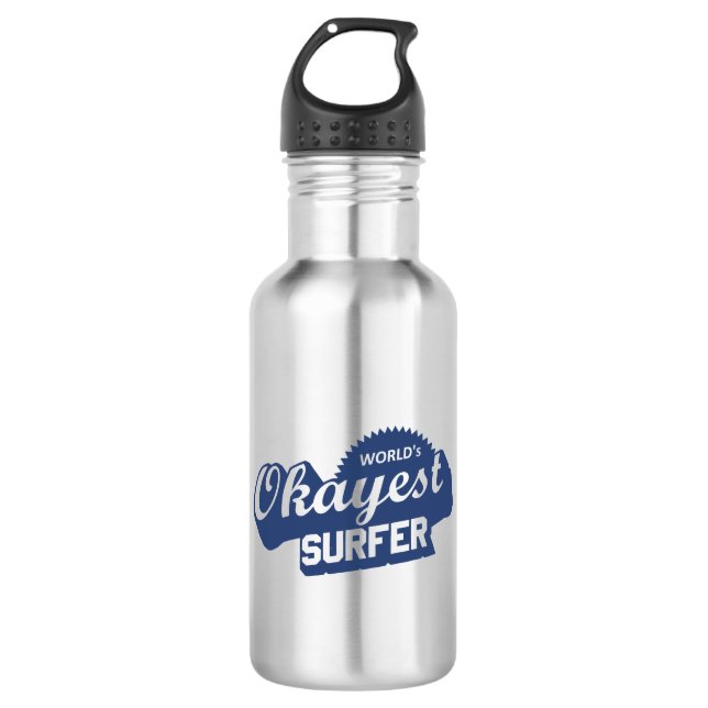 Welten sind die besten Surfer Edelstahlflasche (Vorderseite)