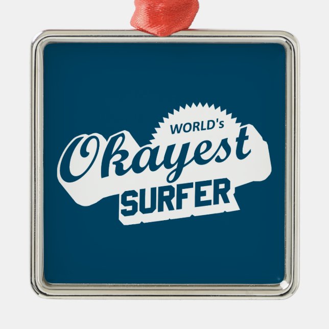 Welten sind die besten Surfer Ornament Aus Metall (Vorne)