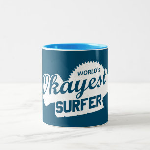 Welten sind die besten Surfer Zweifarbige Tasse