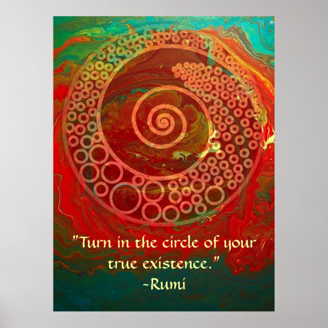 Welten von Wonder-Rumi und poetischer Kunst Poster (Vorne)