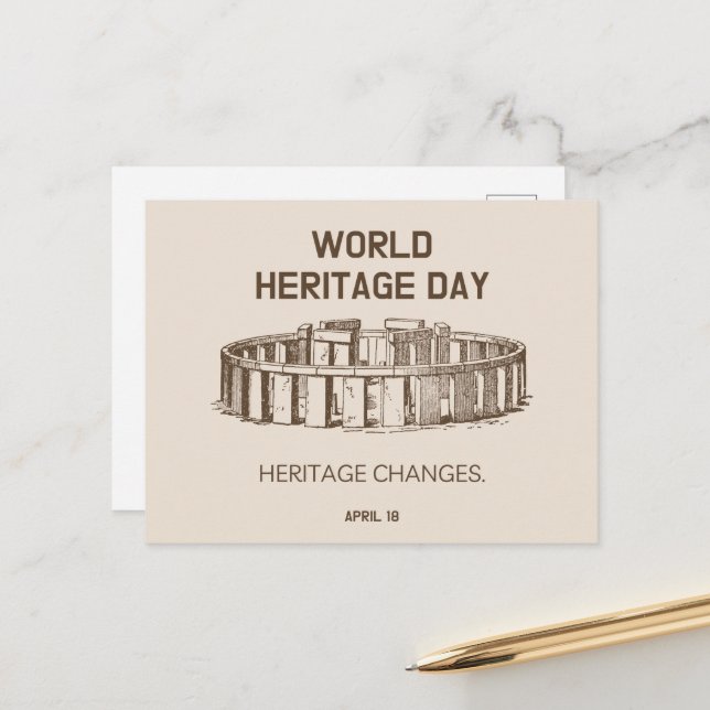 Welterbe-Tag 2023 Veränderungen des Erbes Postkarte (Vorderseite/Rückseite Beispiel)