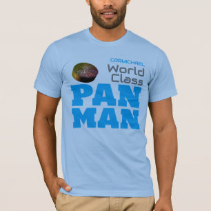 Welterclassiger Pan-Mann auf BLAU T-Shirt