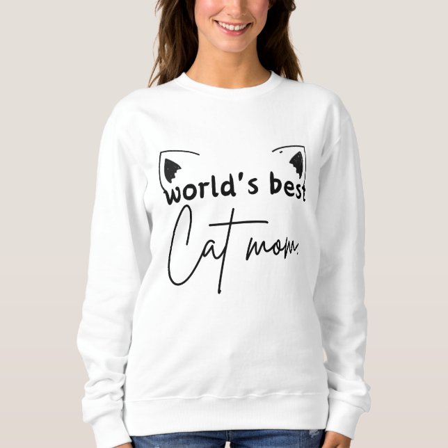 Weltes Cat Mama Sweatshirt - Freefit Women's (Vorderseite)