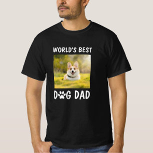Weltester Hund-Vater Personalisiertes Haustier-Fot T-Shirt
