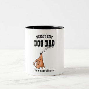 Weltet den besten DOG VATER Funny Gift für Hundevä Zweifarbige Tasse
