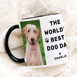 Weltet den besten Hund Vater Navy Zwei Foto Pet Lo Tasse