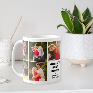 Weltet die beste Mommy Modern Foto Collage Kaffeetasse