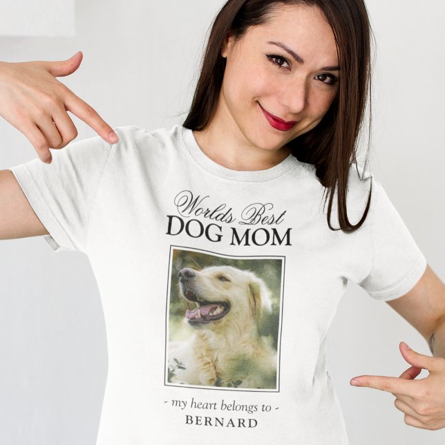 Weltet ihr bestes Hund-Mama--Pet-Foto T-Shirt (Von Creator hochgeladen)