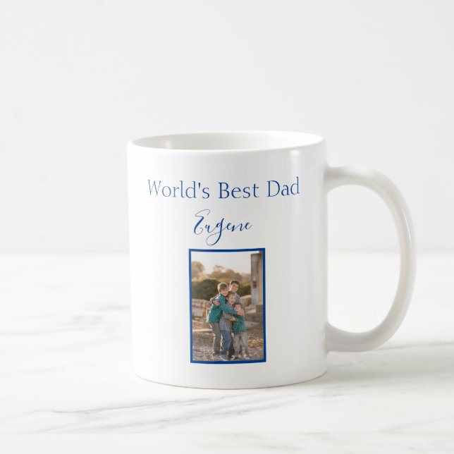 Weltet ihr bestes Vater Foto mit individualisierba Kaffeetasse (Rechts)