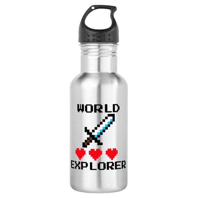 WELTEXPLORER EDELSTAHLFLASCHE (Vorderseite)