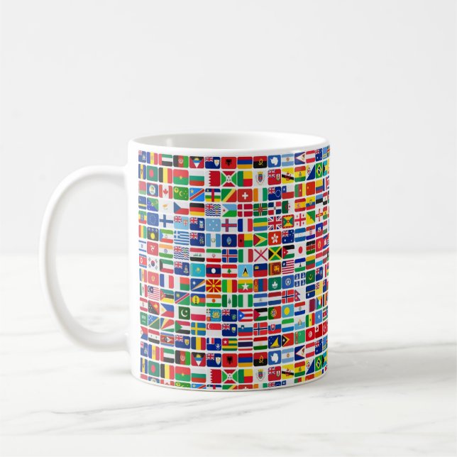 Weltflaggen aller Länder Kaffeetasse (Links)