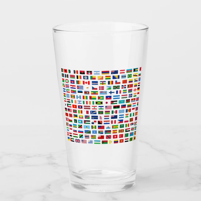 Weltflaggen Glas (Vorderseite)