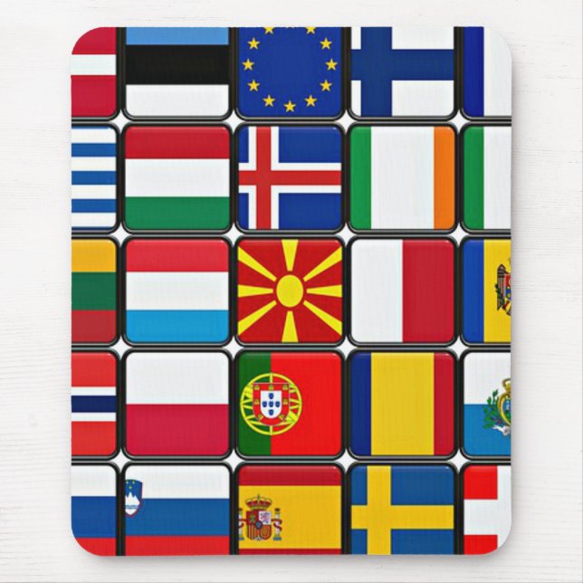 Weltflaggen Mousepad (Vorne)