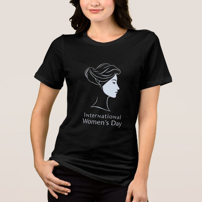 Weltfrauentag Tri-Blend Shirt (Vorderseite)