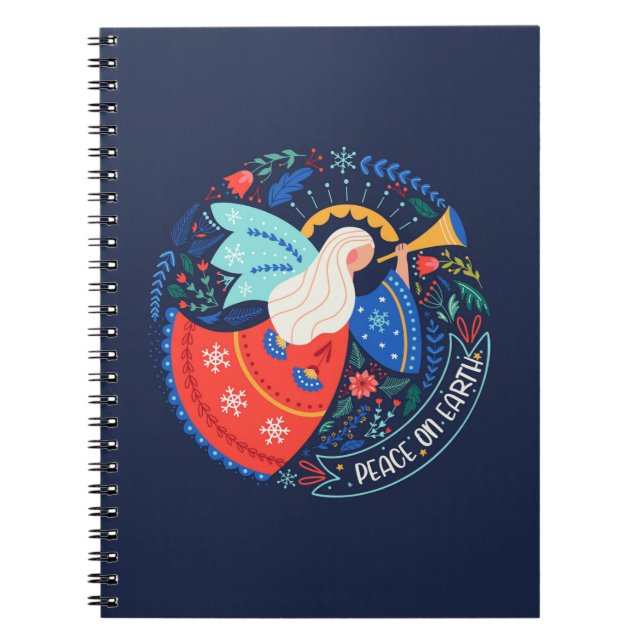Weltfrieden Angel Design Notizblock (Vorderseite)