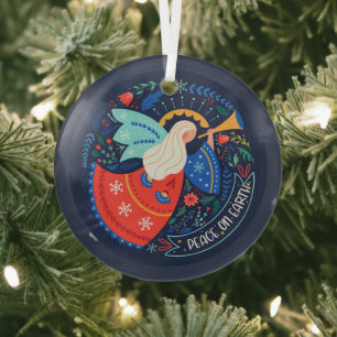 Weltfrieden Angel Design Ornament Aus Glas