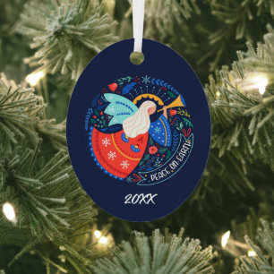 Weltfrieden Angel Design Ornament Aus Metall