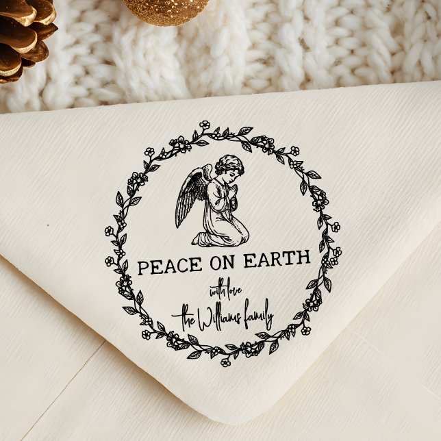 WELTFRIEDEN Angel im Gebet Christliche Weihnachten Gummistempel (Von Creator hochgeladen)