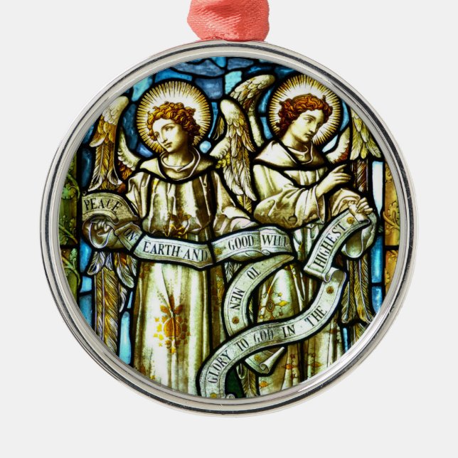 Weltfrieden Angels Weihnachtsdekoration Ornament Aus Metall (Vorne)