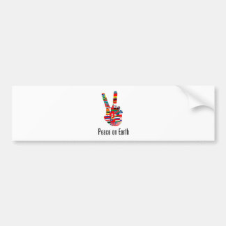 Weltfrieden Autoaufkleber