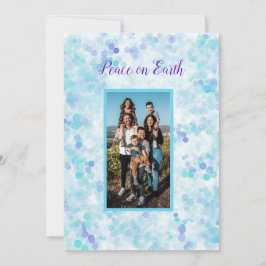 Weltfrieden Blue Violet Personalisiert Holiday C Karte