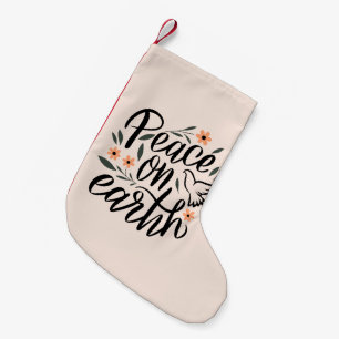 Weltfrieden Blumendesign Kleiner Weihnachtsstrumpf