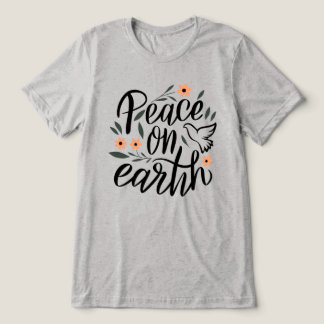 Weltfrieden Blumendesign Tri-Blend Shirt