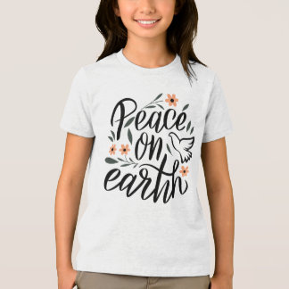 Weltfrieden Blumendesign Tri-Blend Shirt