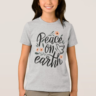 Weltfrieden Blumendesign Tri-Blend Shirt