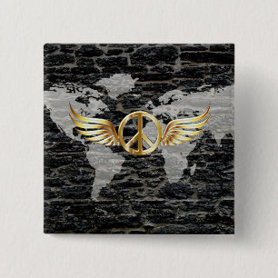 Weltfrieden Button