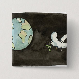 Weltfrieden Button