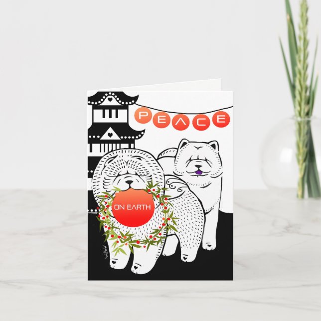 WELTFRIEDEN - Chow-Urlaubskarten Feiertagskarte (Vorderseite)