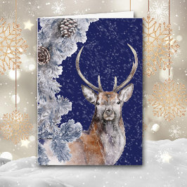 Weltfrieden Christmas Deer Feiertagskarte