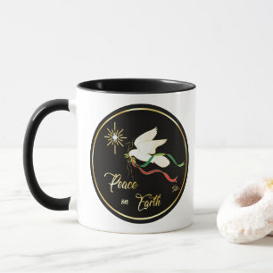 Weltfrieden der weißen Taube Tasse