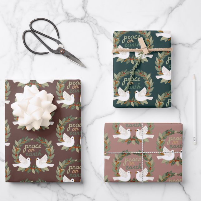 Weltfrieden Docks Weihnachtsfeiertage CUSTOM Geschenkpapier Set (Vorderseite)