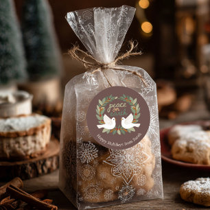 Weltfrieden Docks Weihnachtsfeiertage CUSTOM Runder Aufkleber