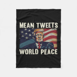 Weltfrieden Donald Trump Patriotic tweete Fleecedecke