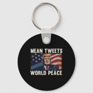 Weltfrieden Donald Trump Patriotic tweete Schlüsselanhänger