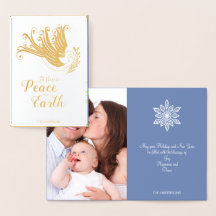 Weltfrieden Dove Christmas Foto Gold