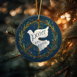 Weltfrieden Dove Peace Signature Foto Keramik Ornament