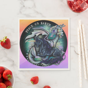 Weltfrieden Dragon and Unicorn Serviette